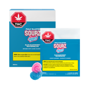 Spinach Sourz Fully Blasted Blue Raspberry Watermelon Soft Chews