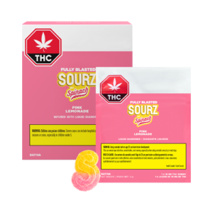 Spinach SOURZ Fully Blasted Pink Lemonade Soft Chews