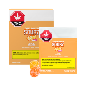 Spinach SOURZ Fully Blasted Peach Orange 1:1 CBD THC Multipack Soft Chew