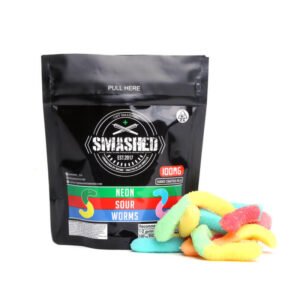 Smashed Neon Sour Worm Gummies