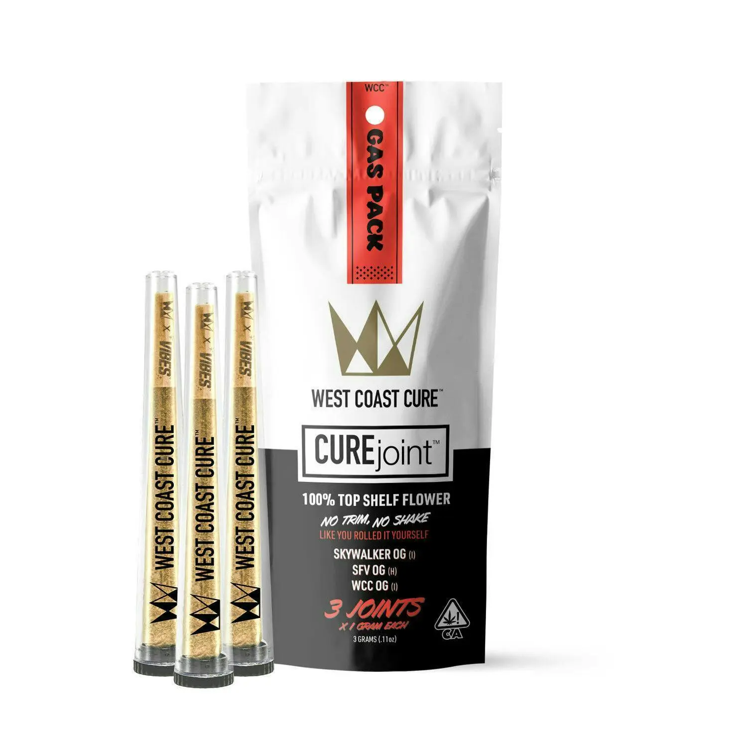 WEST COAST CURE | Gas Pack – 3 Pack Prerolls